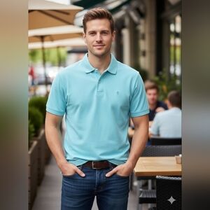 Izod Men's Aqua Polo Shirt